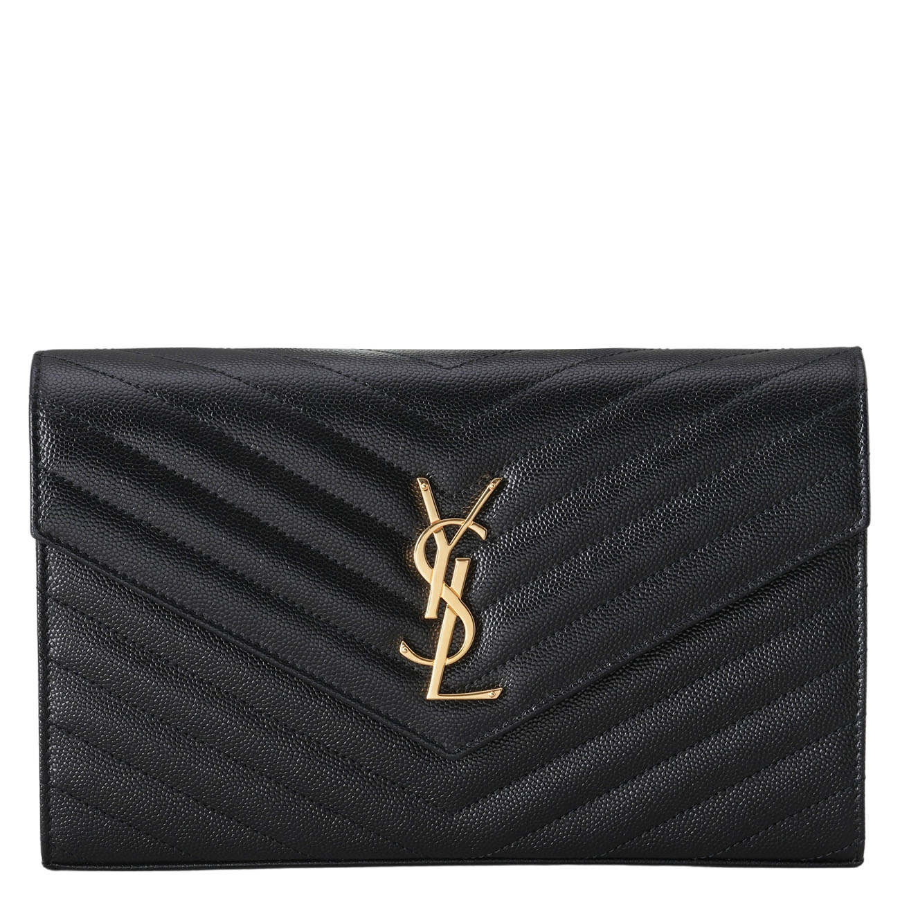YVES SAINT LAURENT(USED)생로랑 377828 모노그램 쉐브론 체인 크로스백
